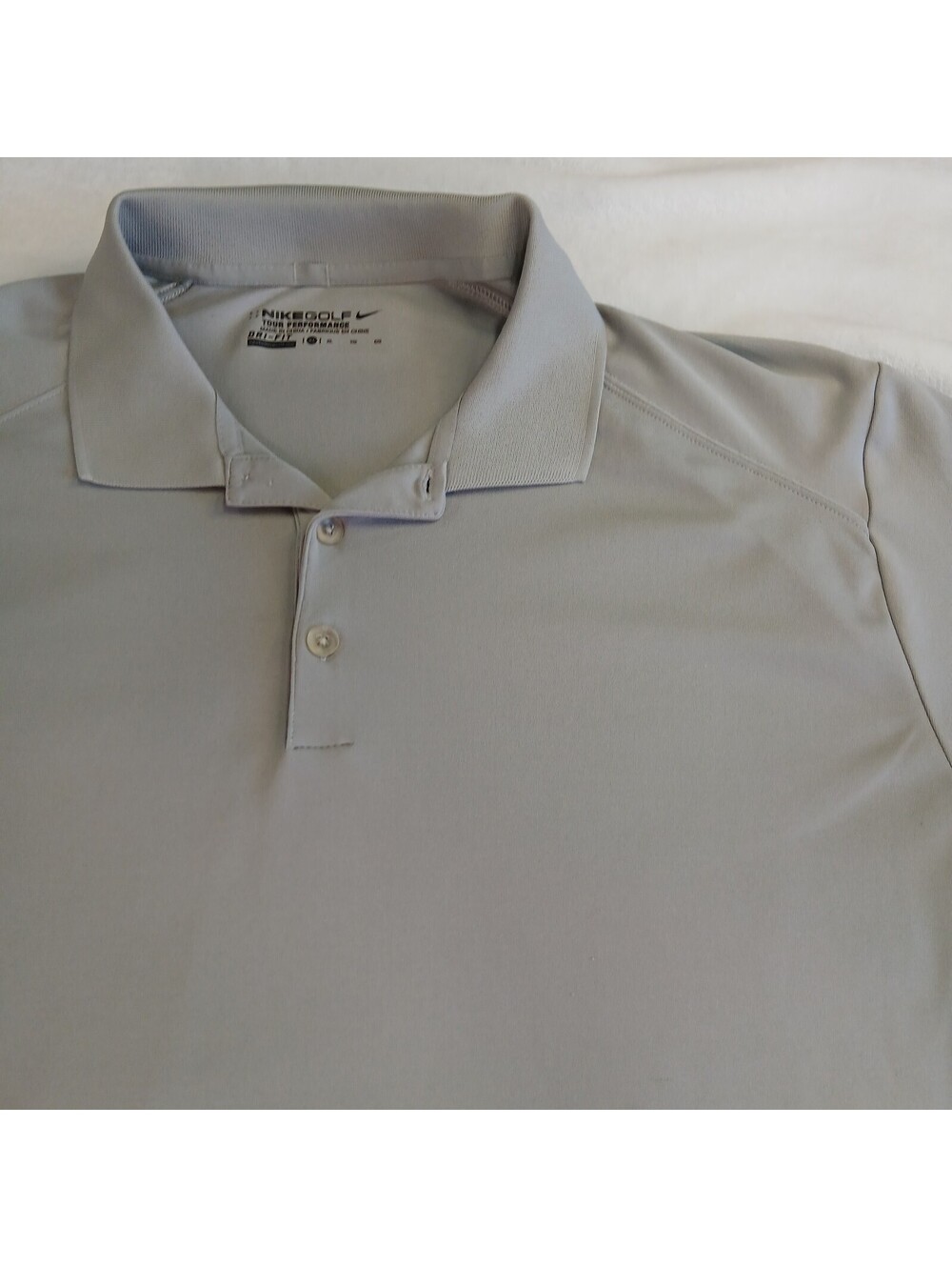 Nike Golf Tour Performance Dri Fit Polo Shirt Mens XL Gray Athleisure